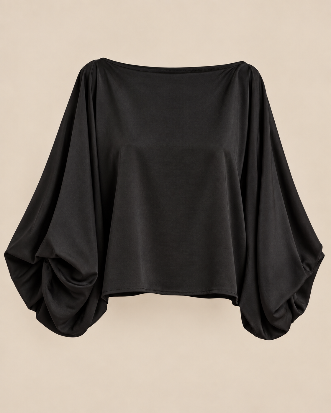 Top satin Alba – Manches Papillon