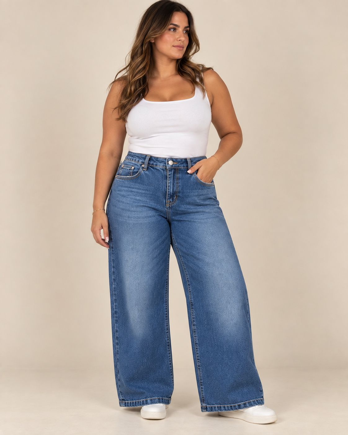 Jean Maya – Wide Leg Grande Taille