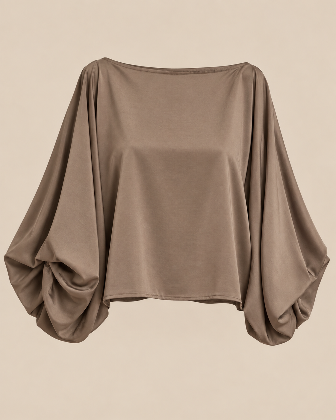 Top satin Alba – Manches Papillon