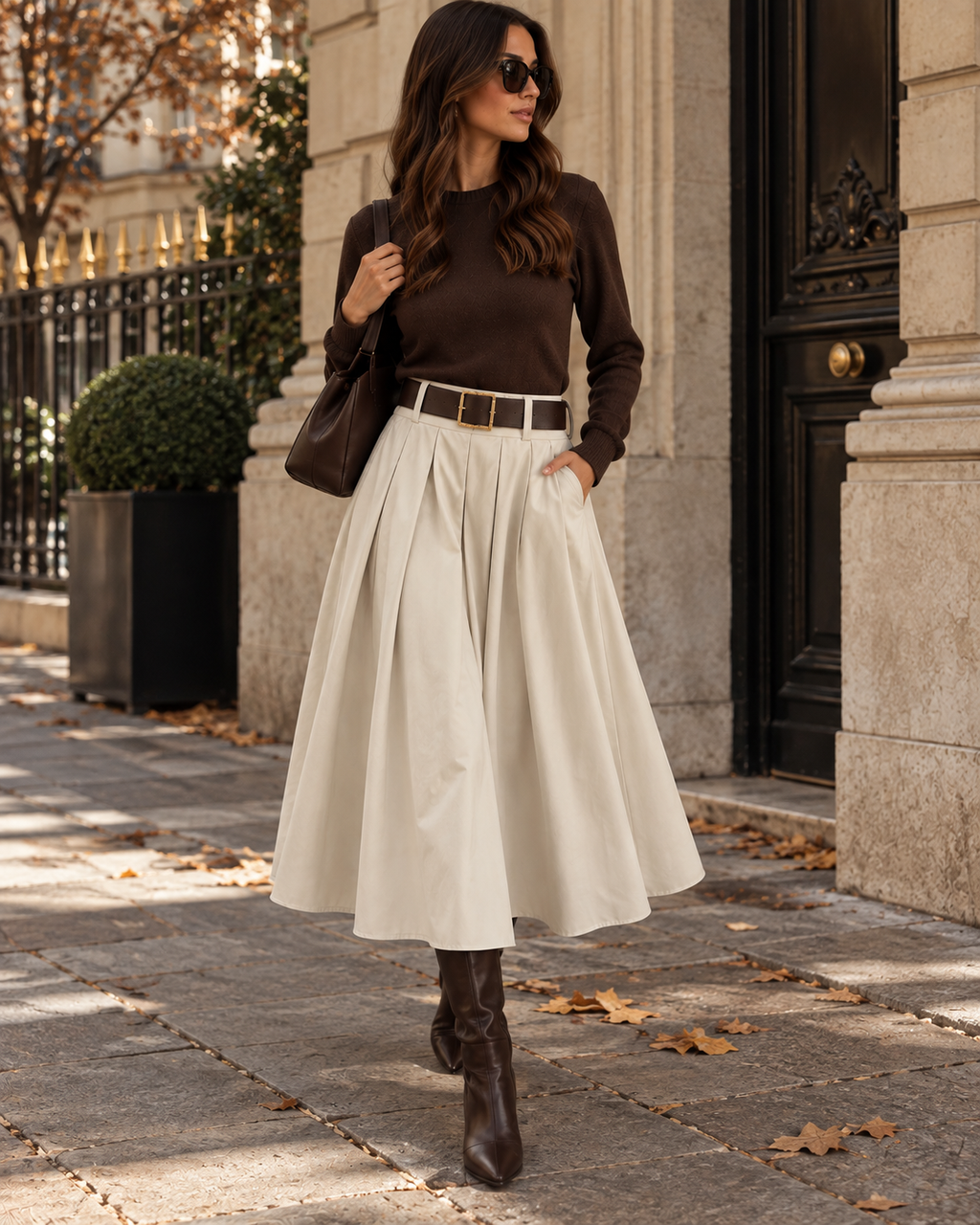 Jupe Midi Plissée Élise