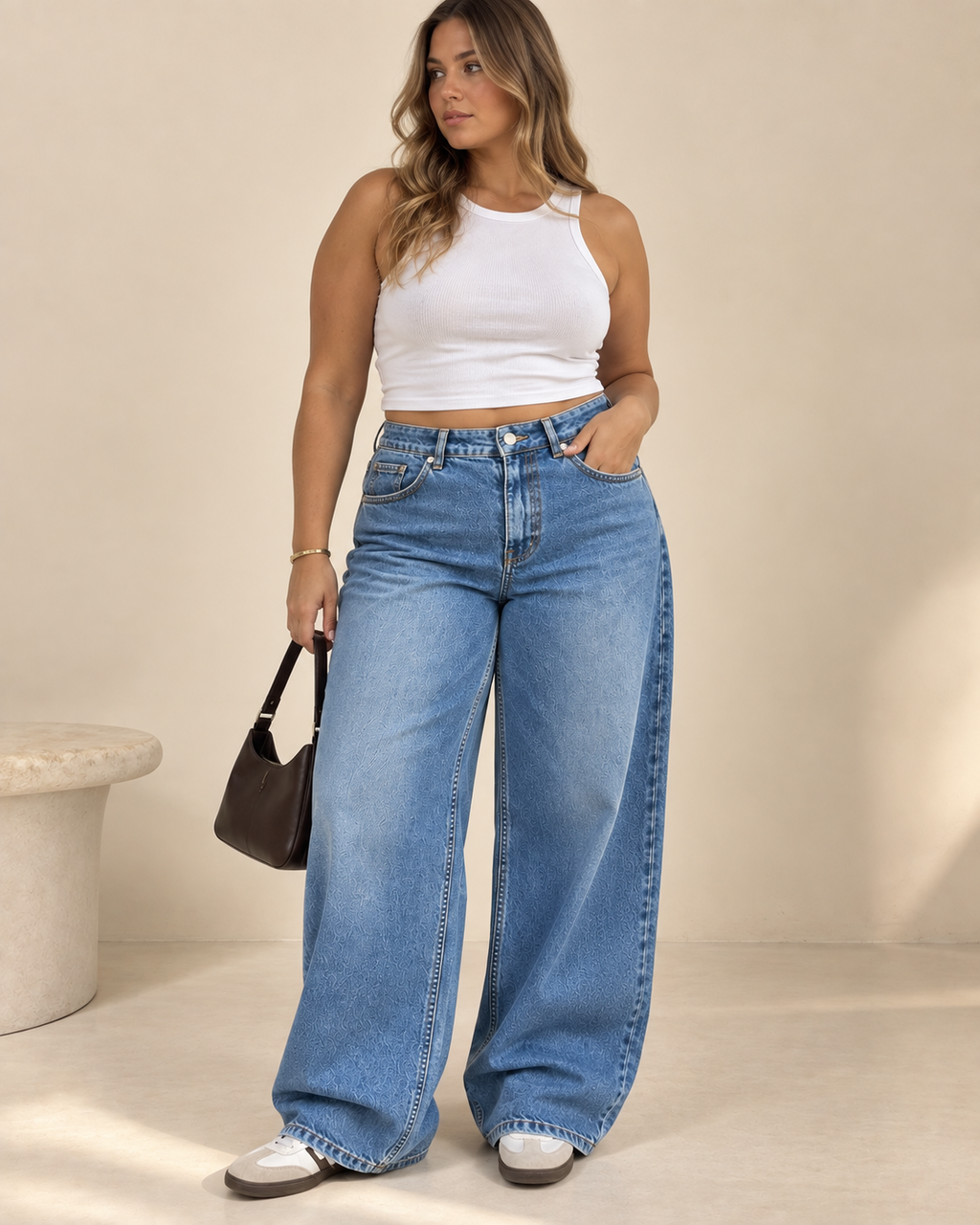Jean Lina – Wide Leg Grande Taille