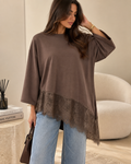 Top Asymétrique Dentelle Alba