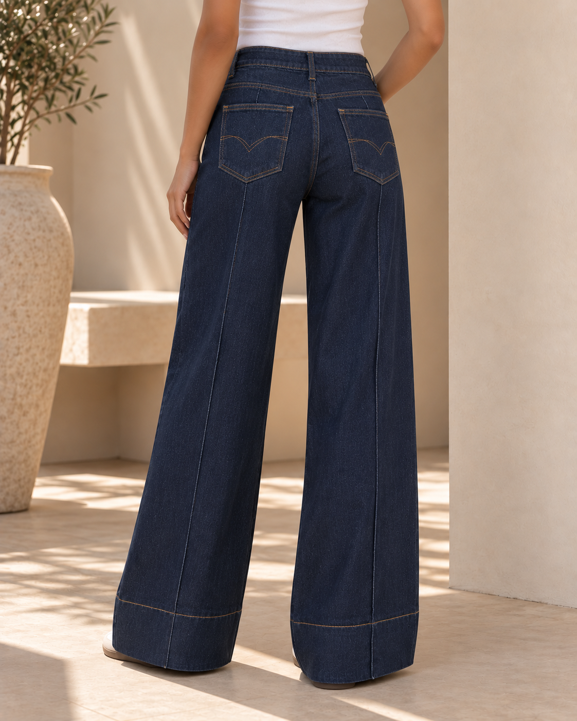 Jean Élise – Wide Leg Denim Brut