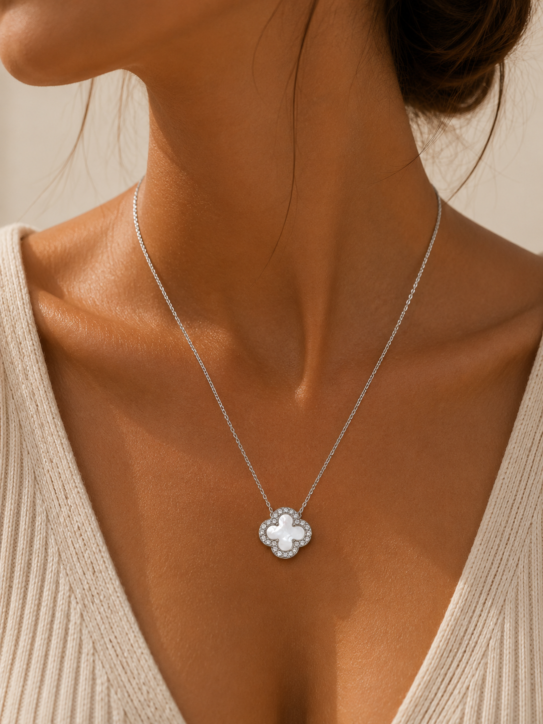 Collier Trèfle Nacré ⭐