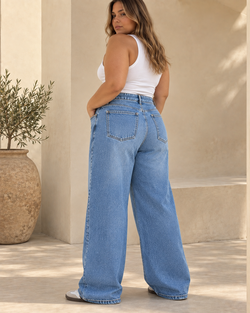 Jean Lina – Wide Leg Grande Taille