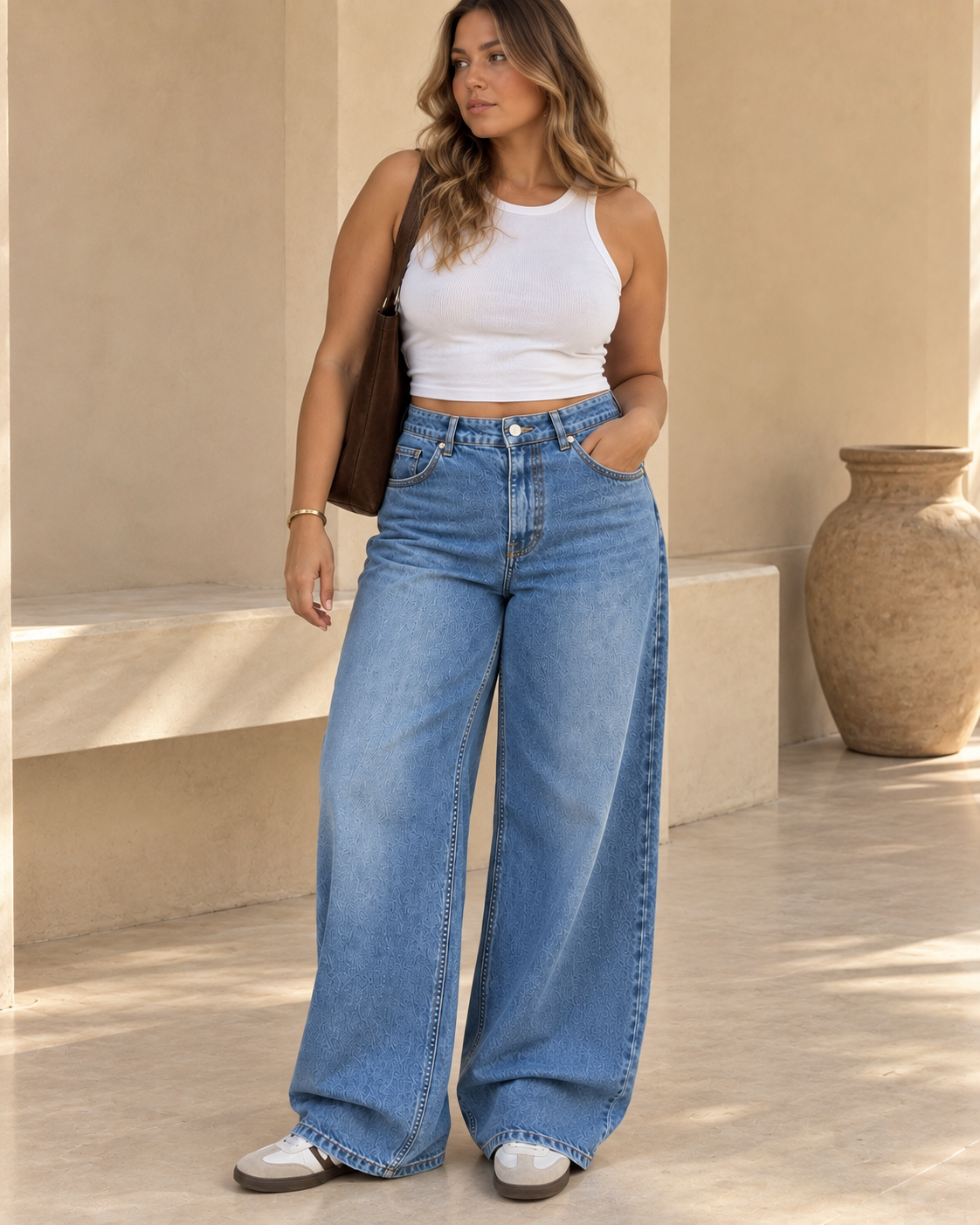 Jean Lina – Wide Leg Grande Taille