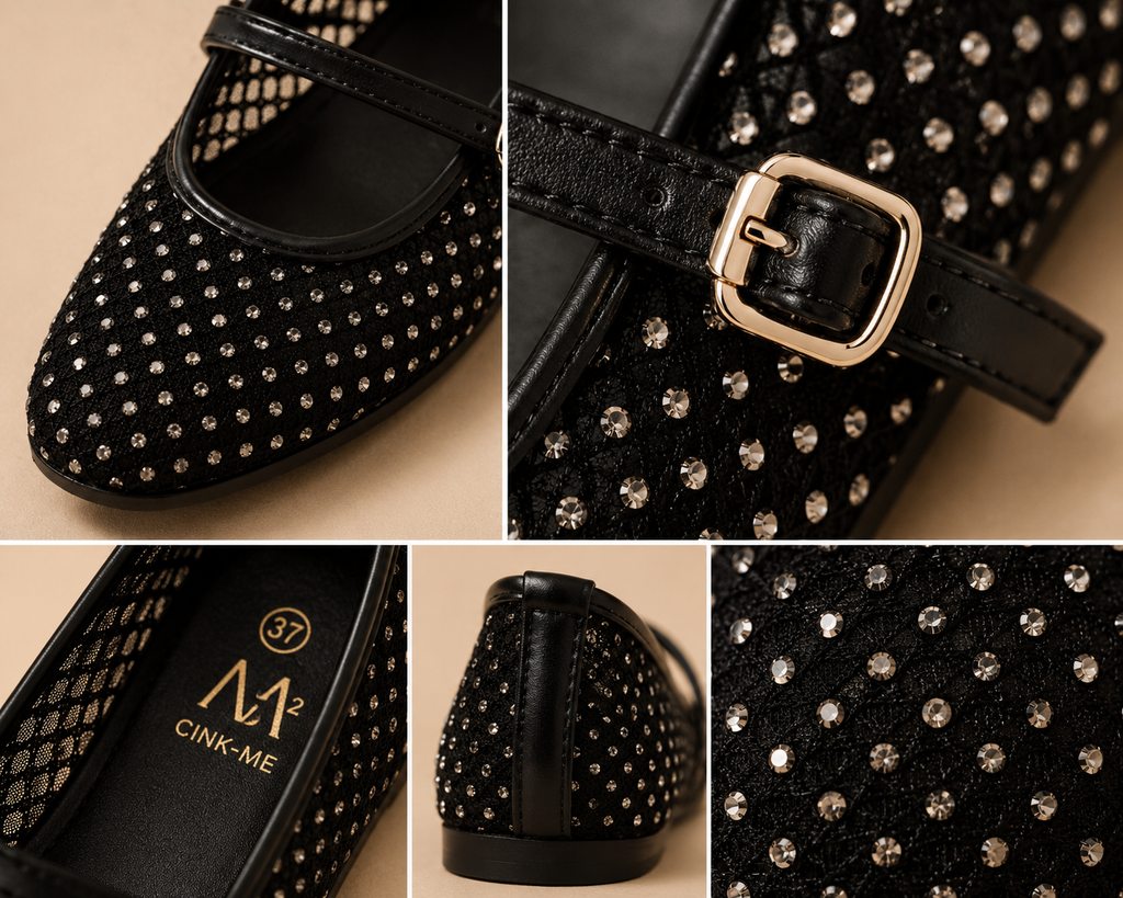 Ballerines Strass Élégance