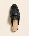 Mules Tressées Noir Élégance