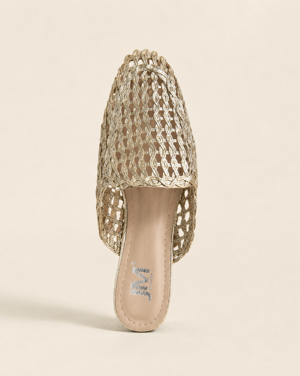 Mules Tressées Élégance – Silver, Gold & Noir