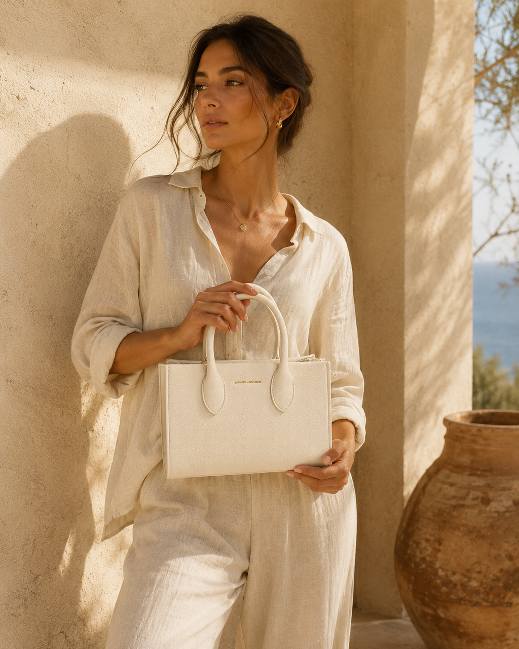 Sac à main structuré – Blanc & Noir