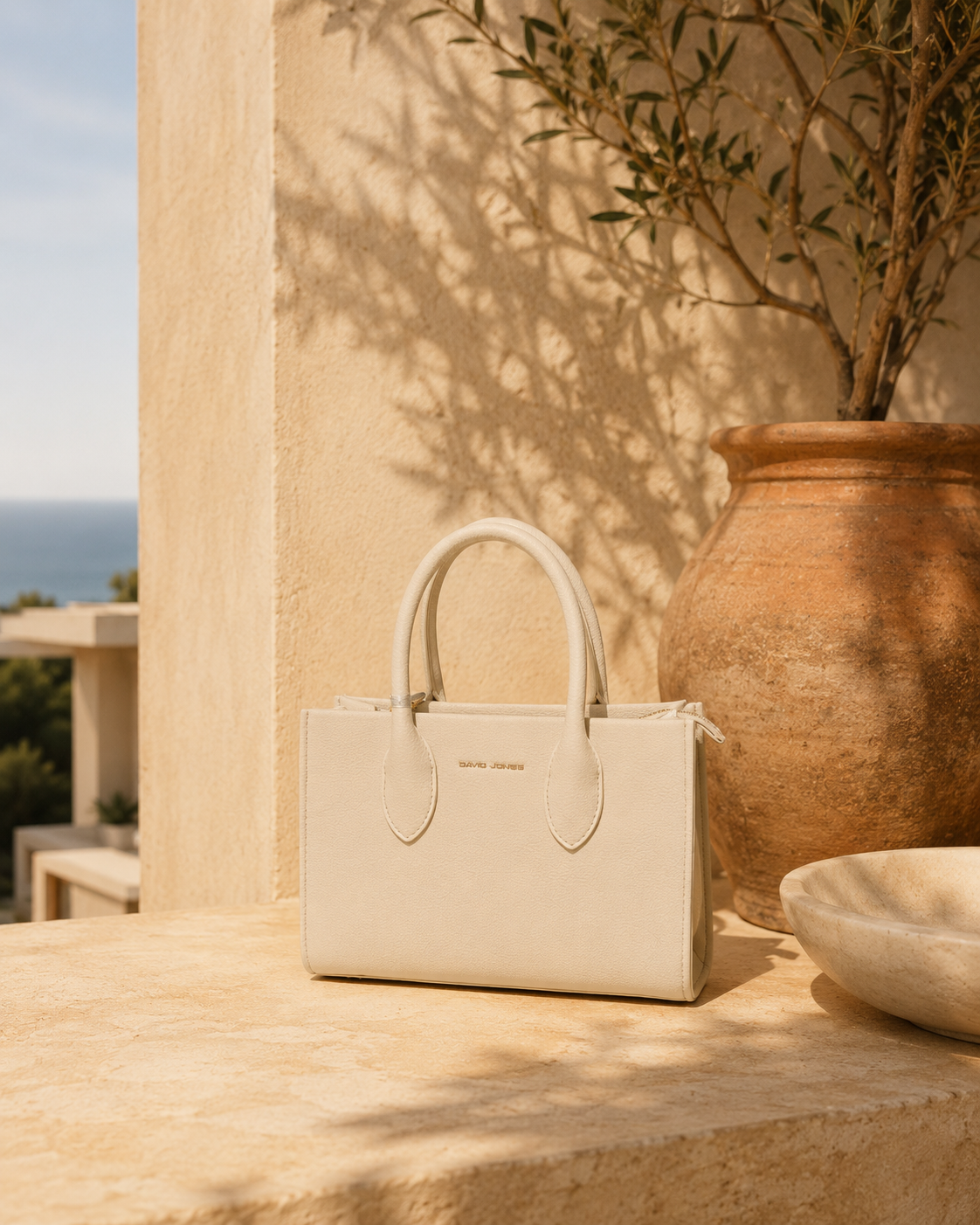 Sac à main structuré – Blanc & Noir