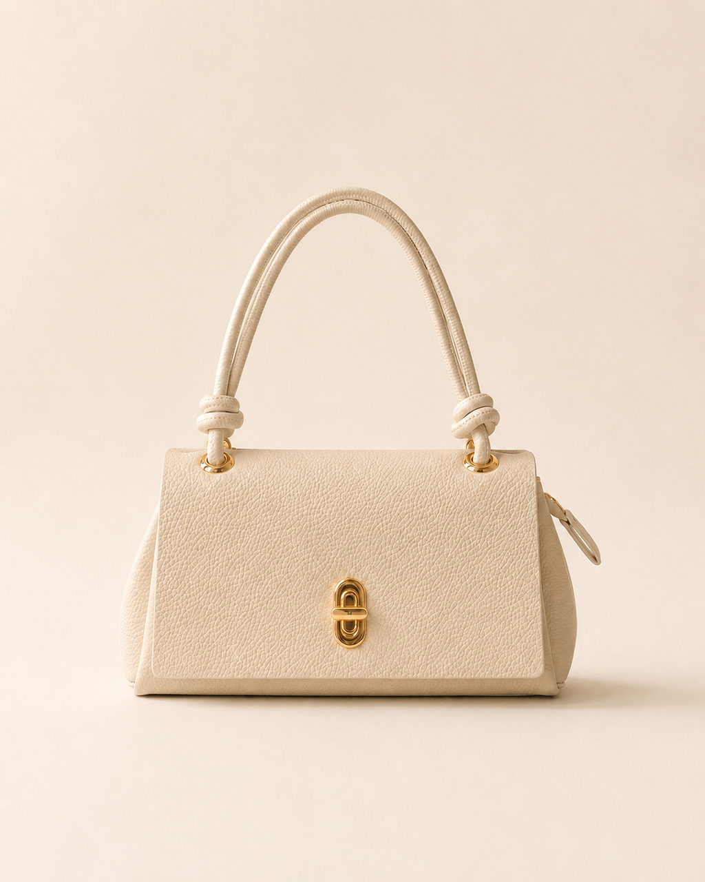 Sac à main élégant – Noir, Beige clair & Blanc