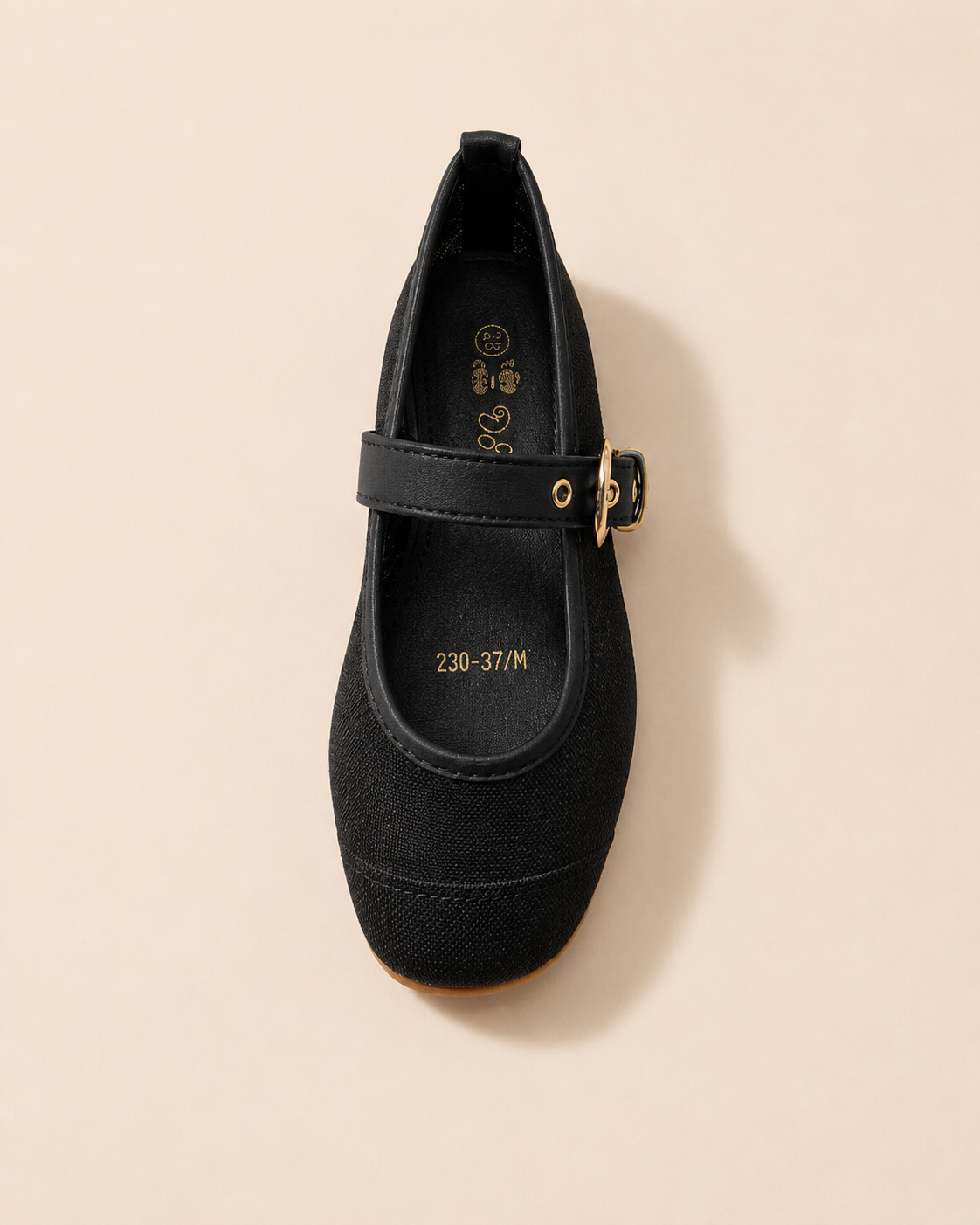 Ballerines Enfant à Bride – Rouge & Noir
