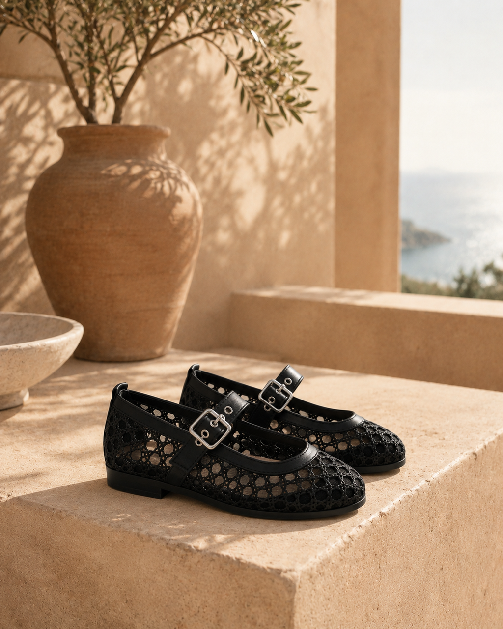 Ballerines enfant ajourées noires – NORSTYL ÉTÉ 2026