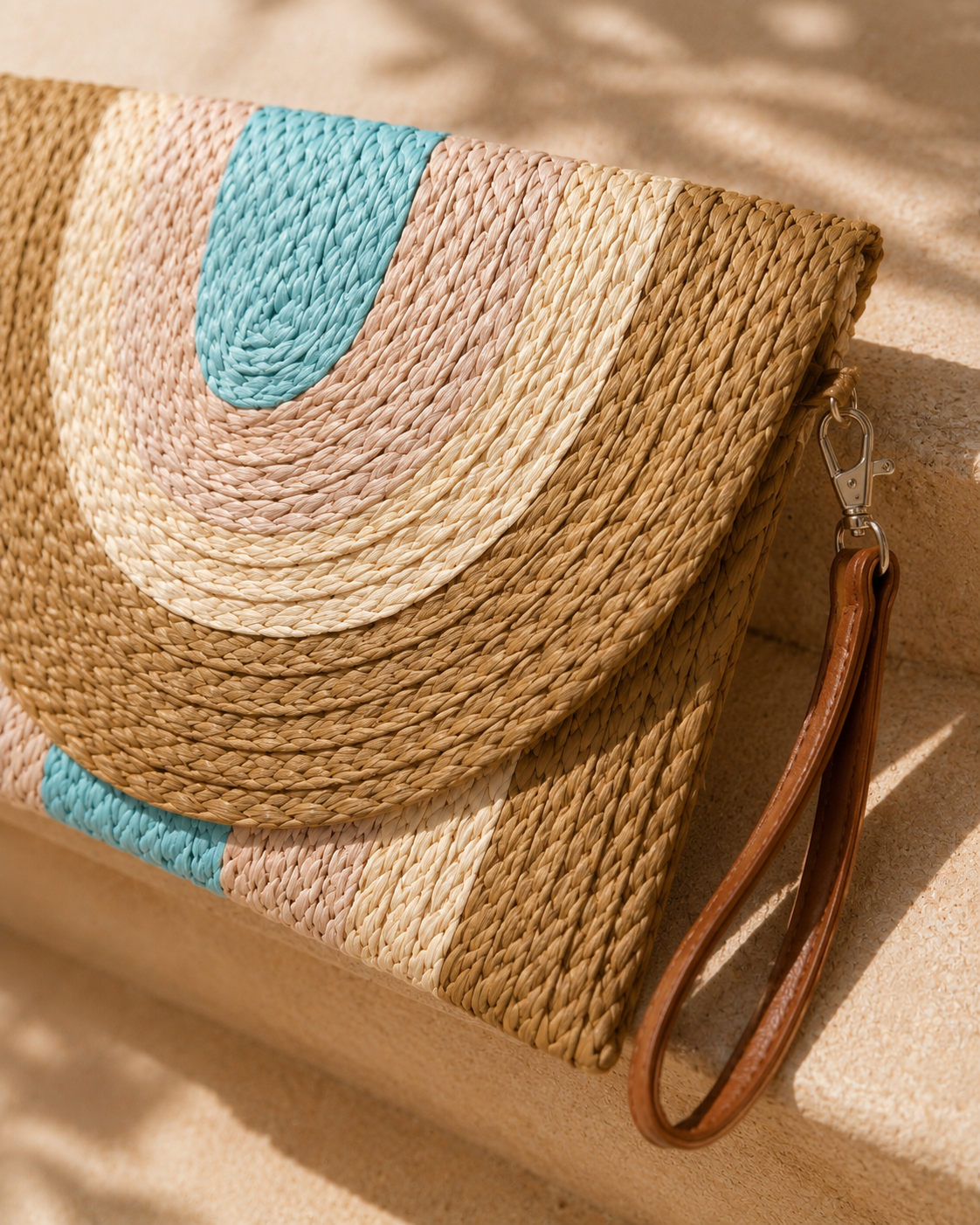 Pochette en raphia multicolore – NORSTYL