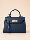 Mini-sac structuré – Bleu marine, Marron chocolat, beige , Noir & Rouge bordeaux