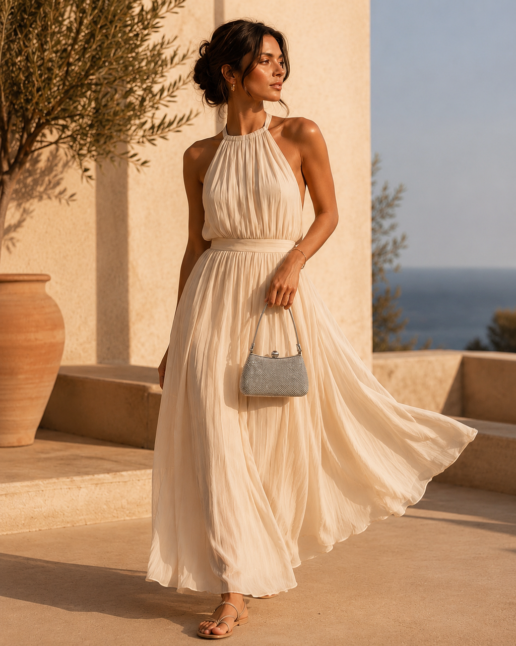 Sac de soirée strass argent – Élégance scintillante