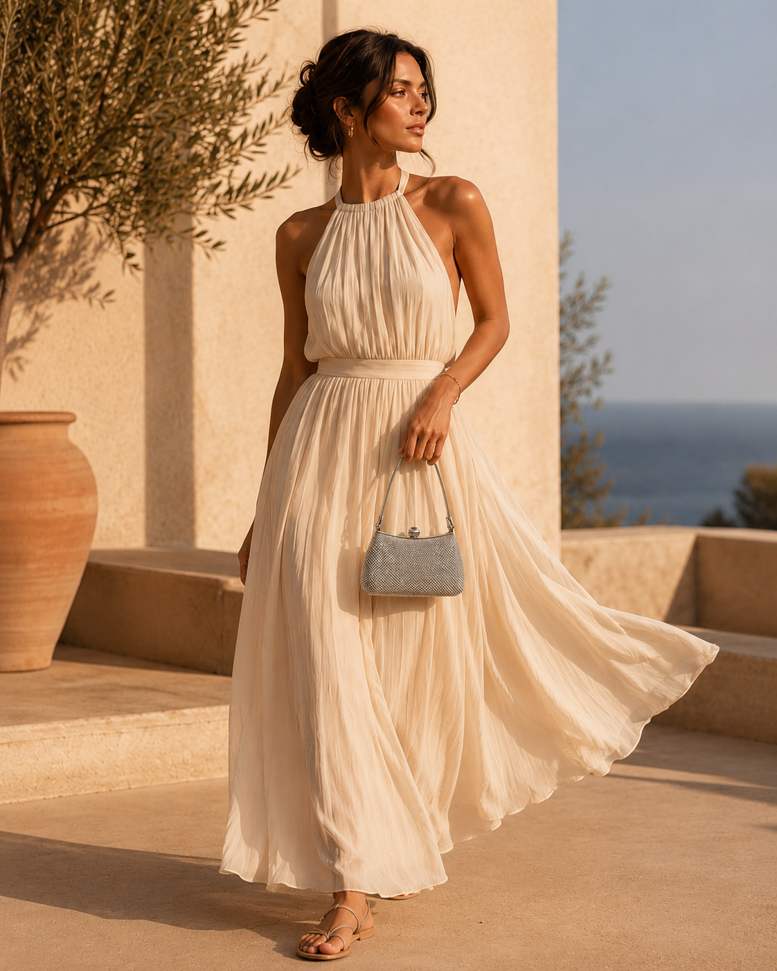 Sac de soirée strass argent – Élégance scintillante