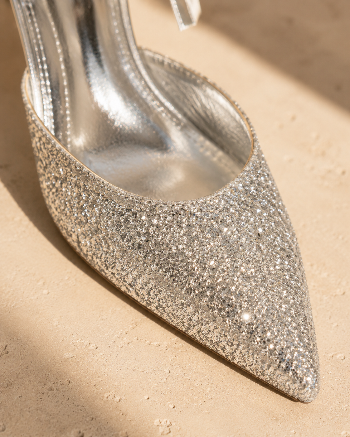 Escarpins à paillettes – Silver & Noir