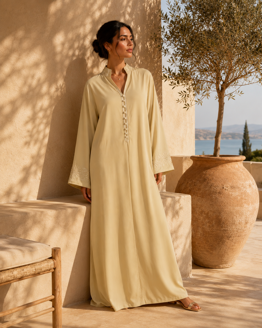Robe Longue Élégance Brodée