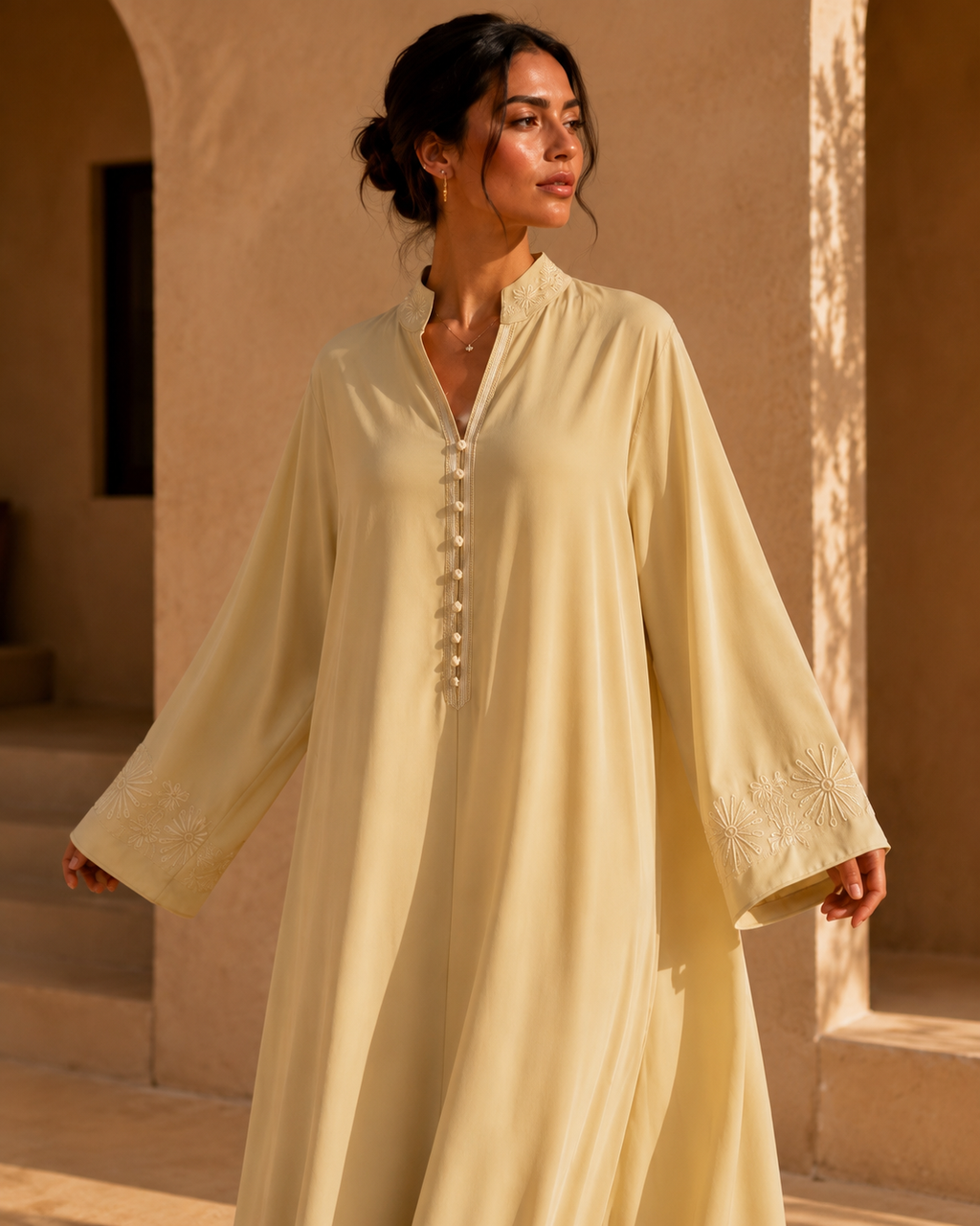 Robe Longue Élégance Brodée