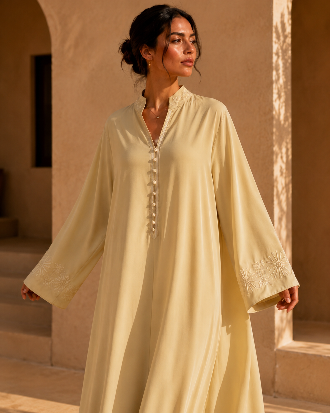 Robe Longue Élégance Brodée