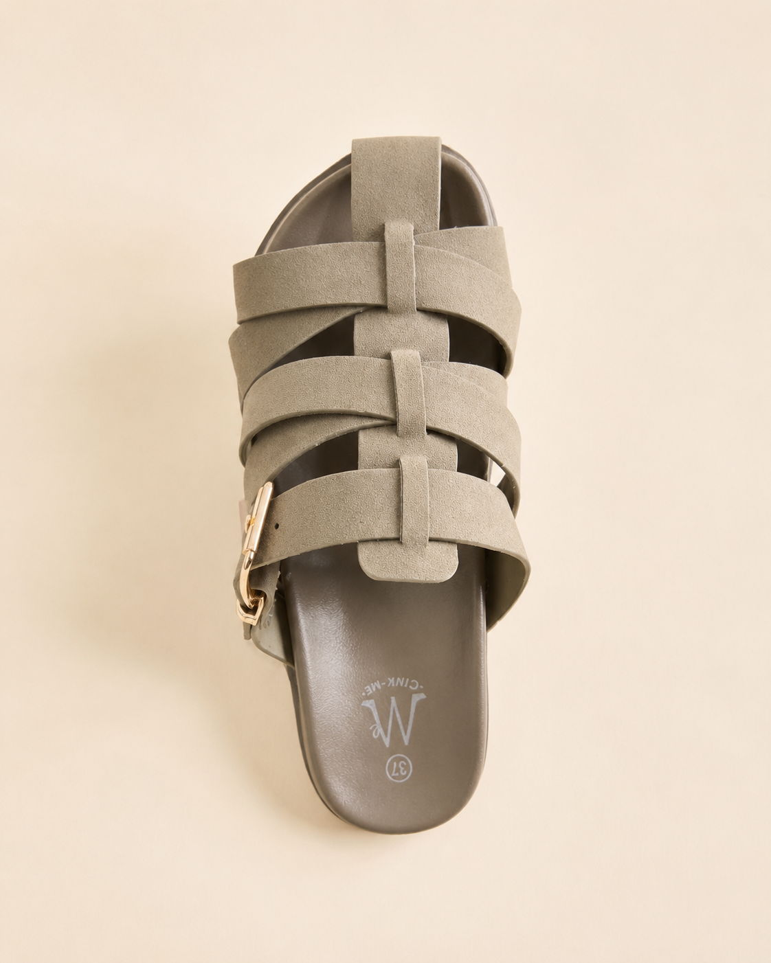 Sandales Plates Tressées – Beige & Kaki