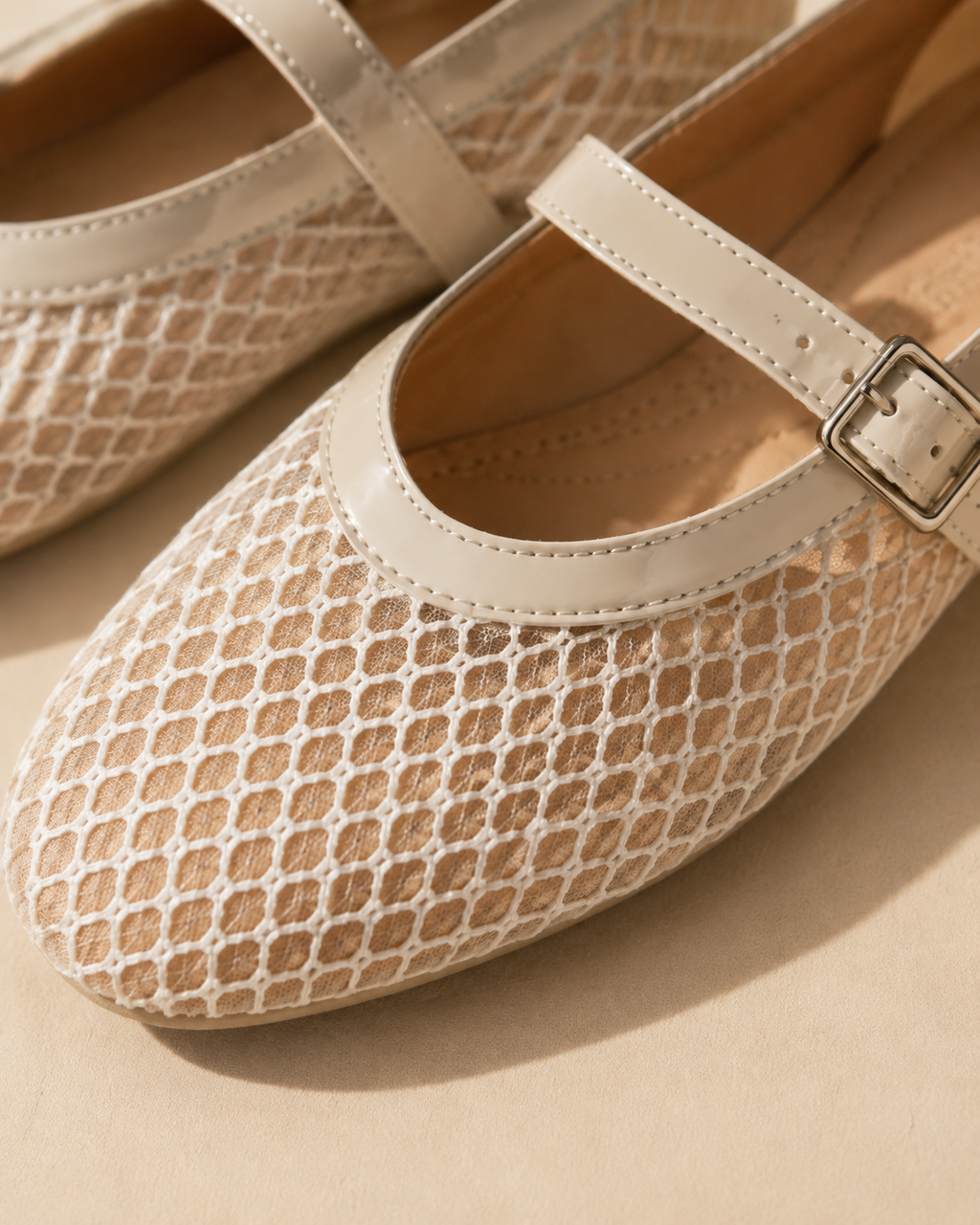 Ballerines Alba – Résille & Vernis