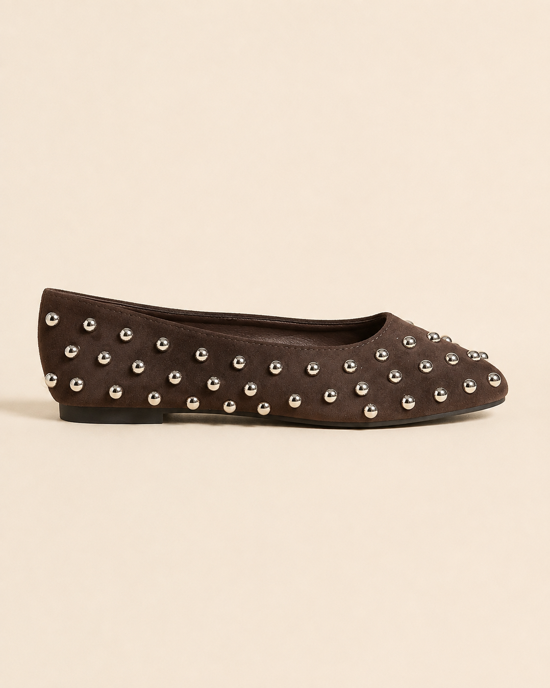 Ballerines cloutées – Noir & Marron