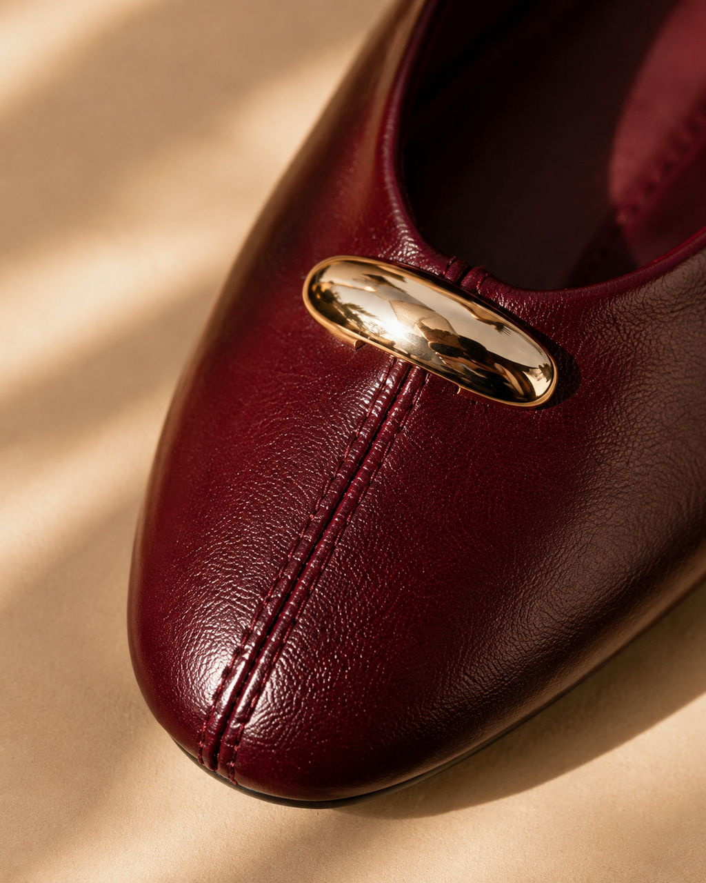 Ballerines Sofia – Détail Doré.