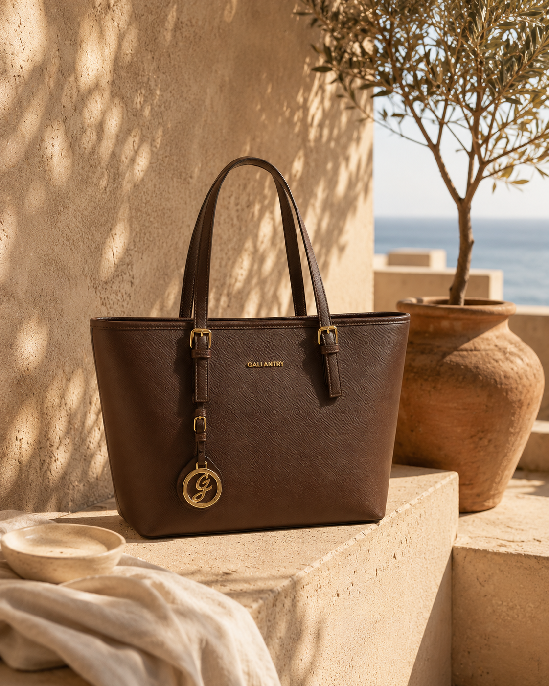 Grand Sac de Cours Élégant – Noir, Chocolat & Bordeaux