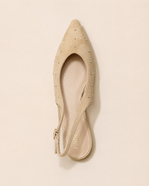Ballerines Slingback Cloutées