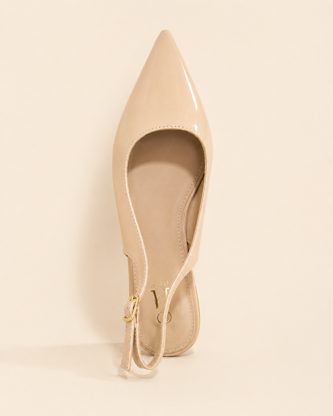 Ballerines Slingback Vernies à Bout Pointu