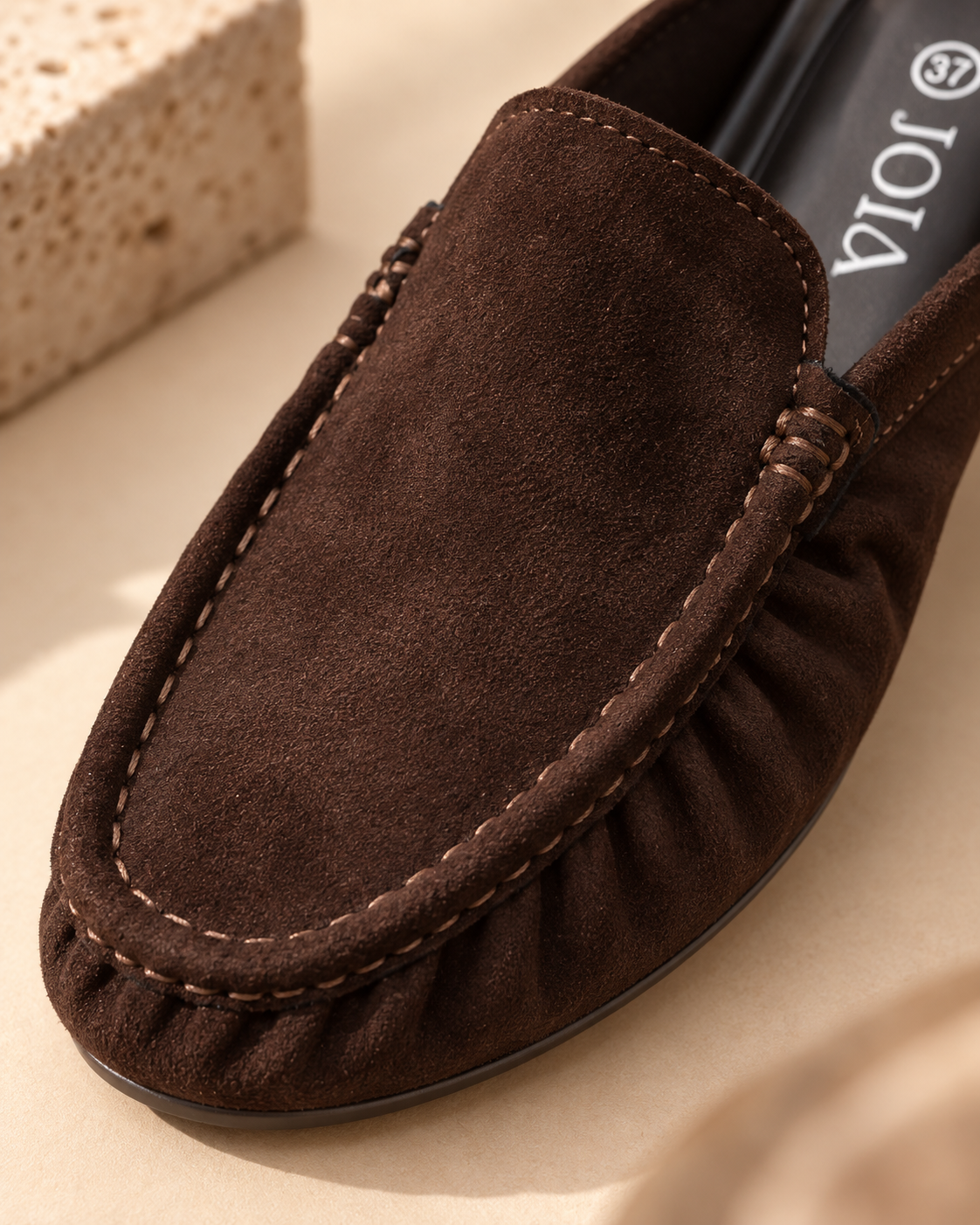 Mules en suédine – Noir & Marron Chocolat