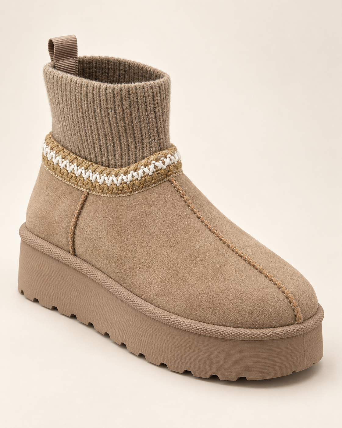 UGG plateforme à col en maille – 3 coloris