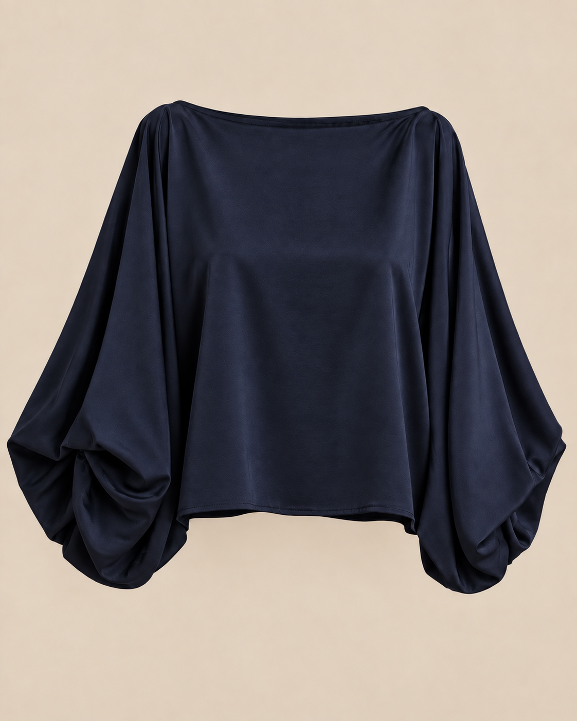Top satin Alba – Manches Papillon